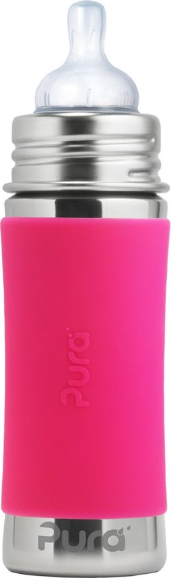 Babyflesje - Pura speenfles - Plasticvrij - 325 ml - Roze