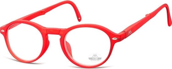 Montana Opvouwbare Leesbril Rood Sterkte +2,00 (box66c)
