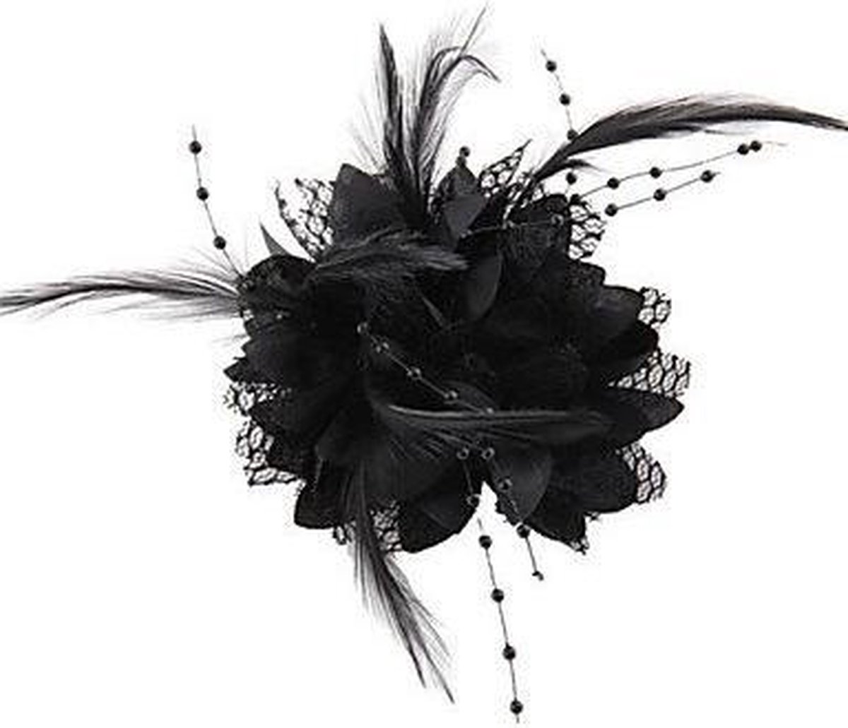 MWOOT 2 stuks haarspelden, veerbloem, 1920 veren, bloem, haarklemmen, oranje, fascinator, hoofddeksel voor dames, retro haaraccessoires voor cocktail, bruiloft, thee-feest
