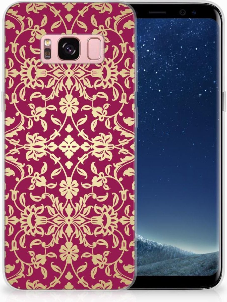Siliconen Hoesje Samsung Galaxy S8 Barok Pink