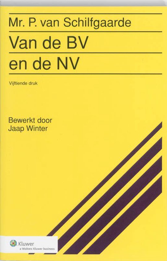 Van de BV en de NV - cover
