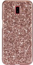 Samsung Galaxy J4 Plus 2018 Glitter Backcover Hoesje Roze