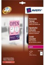 Avery L7123-8 Meldingsetiket 199.6x143.5mm Wit - 16 etiketten