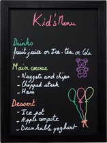 6x Securit krijtbord Woody 30x40cm, zwart