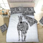 Zebra lits jumeaux dekbedovertrek, Zebrastrepen dekbed