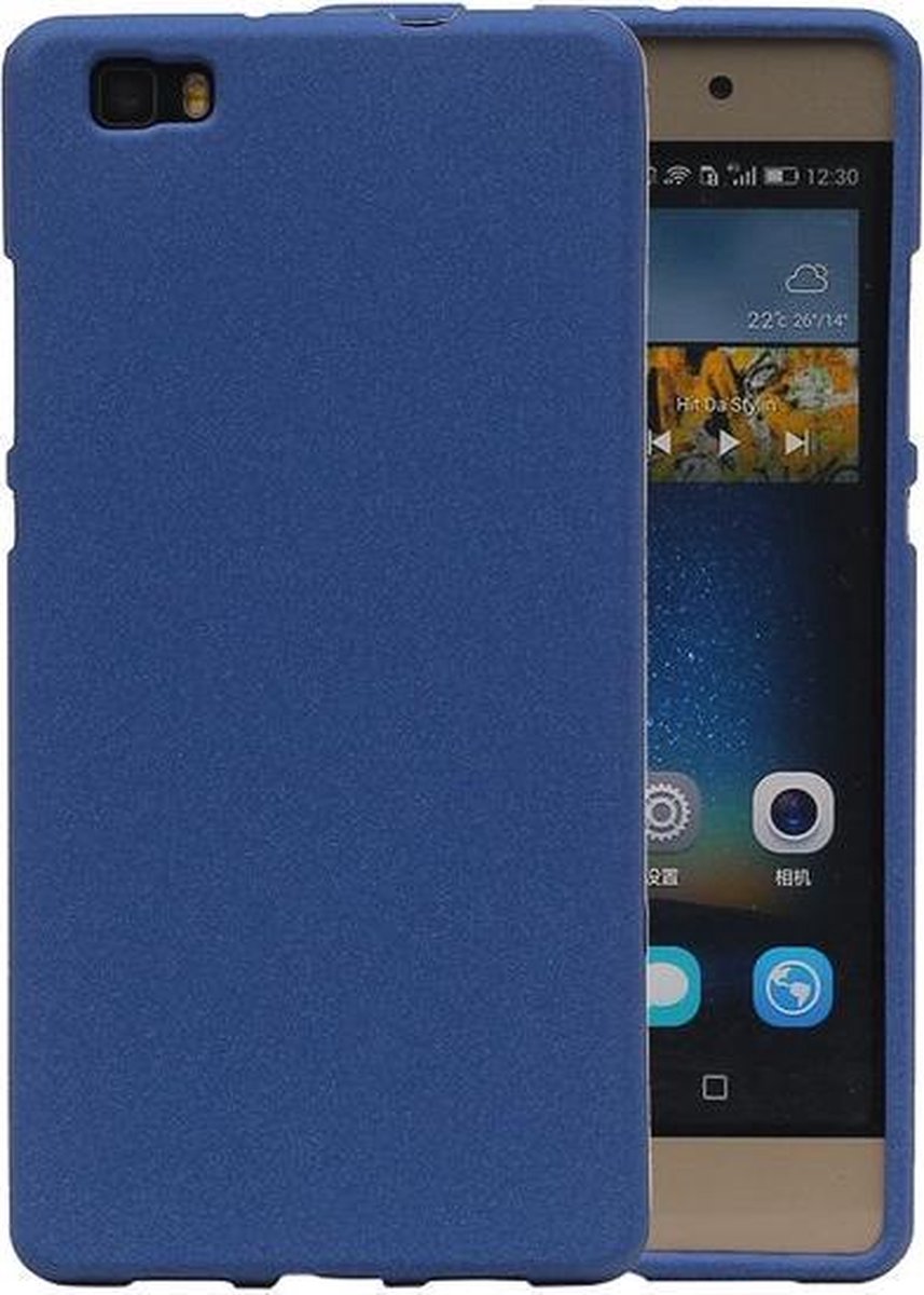 Blauw Zand TPU back case cover hoesje voor Huawei P8 Lite