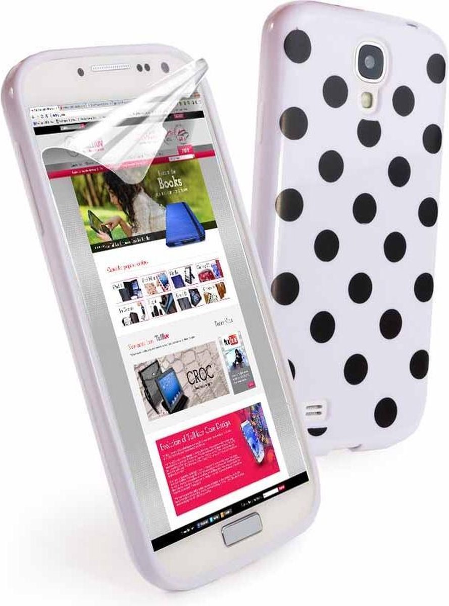 Tuff-Luv Gel 'Polka' case Samsung Galaxy S4 wit