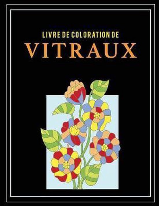Livre de coloration de vitraux - cover