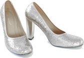 Glitter schoen dames zilver