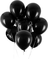 Set van 10 Metallic Ballonnen Zwart | Latex Ballonnen | Feesten & Partijen