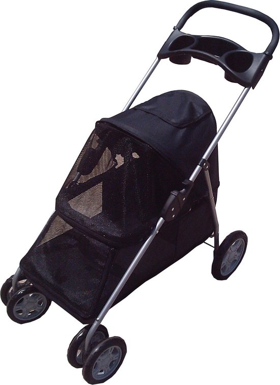 Foto: Topmast hondenbuggy honden buggie 4 wielen zwart 94 x 46 x 91 5 cm