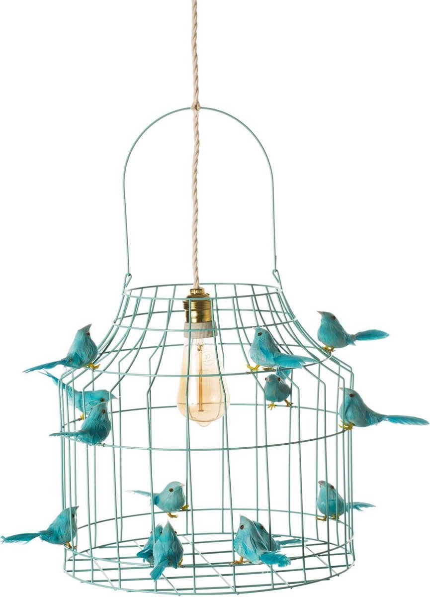 turquoise hanglamp babykamer | kinderkamer met vogeltjes nét echt!