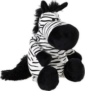 Zwart witte pluche zebra knuffel 33 cm