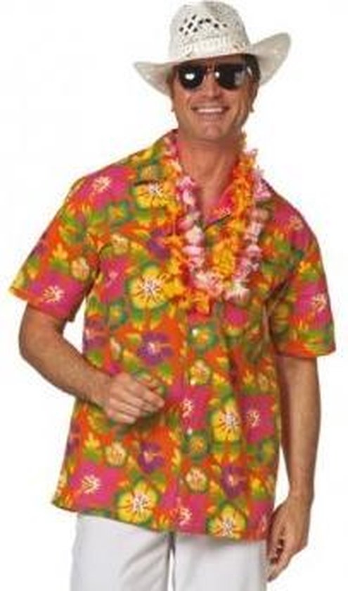 Party Hawaii Shirt Heren Roze - L | bol.com