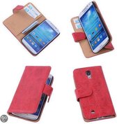 Bestcases Vintage Rood Book Cover Samsung Galaxy S4 i9500