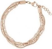 iXXXi Jewerly Enkelbandje Snake popcorn Rosegoudkleurig 23-27 cm