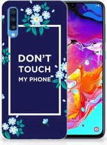 Telefoonhoesje Samsung Galaxy A70 Flowers Blue DTMP
