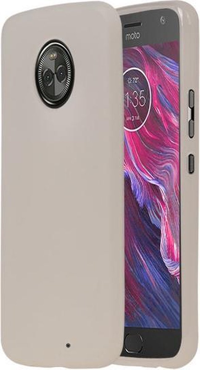 Wit TPU back case cover Hoesje voor Motorola Moto X4