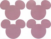 Licht roze Mickey Mouse - kinderkamer stikker Mickeymouse - wandversiering disney - mickey voor de kids - 12 stuks van 6,5 x 8cm