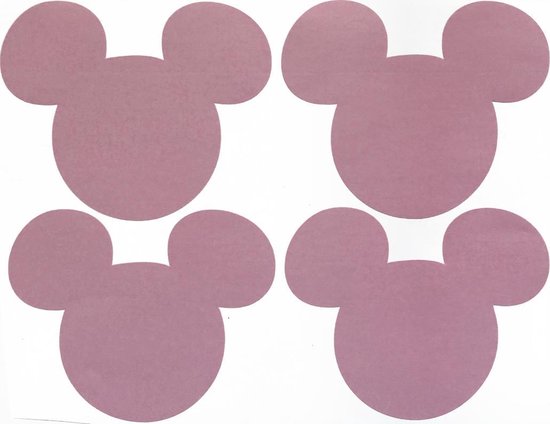 Mickey Mouse rose clair - sticker chambre d'enfant Mickey Mouse -  décoration murale... | bol.com