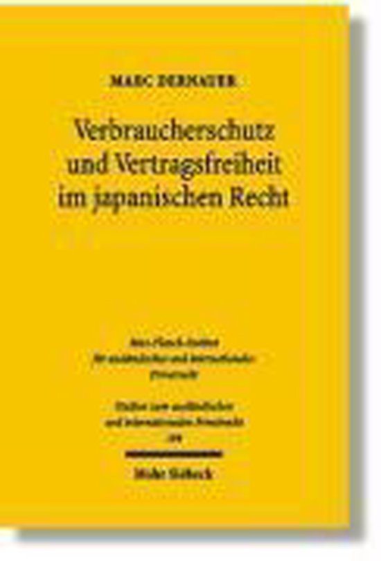 Verbraucherschutz und Vertragsfreiheit im japanischen Recht - cover