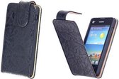 Eco-Leather Flipcase Cover Huawei Ascend Y300 Zwart