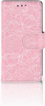 Sony Xperia X Compact Bookcase Design White Flowers