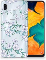 Geschikt voor Samsung Galaxy A30 | A20 Uniek TPU Hoesje Blossom White