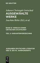 Ausgaben Deutscher Literatur Des 15. Bis 18. Jahrhunderts- Variantenverzeichnis