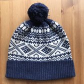 Cashmere/Wool Blend Navy Knitted Hat