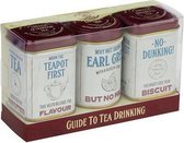 New English Teas Vintage 3 x Mini Tin Gift Pack Guide to Tea Drinking  totaal 70 gr. Loose Tea, English Afternoon - English Breakfast - Earl Grey