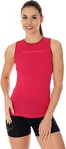 Brubeck Dames Sportkleding - 3D PRO Hardloopshirt / Sportshirt Mouwloos - Naadloos - Raspberry - XL