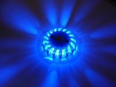 Draadloze LED Zwaailamp Blauw op batterijen - 9 standen - Magnetisch & Waterdicht