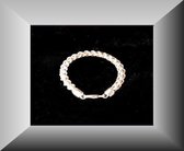 Fraaie vossenstaart armband van echt zilver