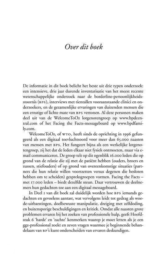Pagina met tekst uit "De borderline-gids", die informatie geeft over borderline stoornis.