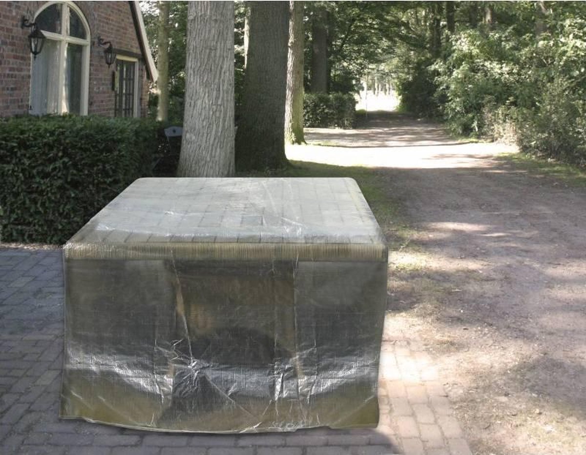 Cover-it afdekhoezen - transparante tafel/bankhoes 305x110x75 cm - 1 stuk - waterdicht en UV-bestendig
