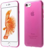 TPU 0.8mm Softcase Transparant iPhone 7/8/SE 2020 - Roze