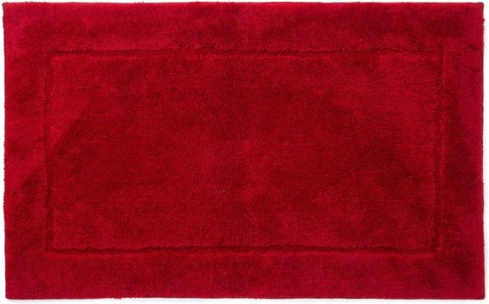 Casilin - Luxe Badmat Antislip 120 x 70 - Water absorberende Badkamermat - Wasbaar - Rood / Bordeaux