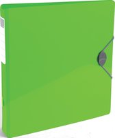 6x Exacompta Iderama ordner, uit PP, rug van 7,5cm, met rugetiket en elastosluiting, limoengroen