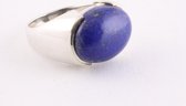 Zilveren ring met lapis lazuli - maat 17