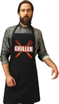 Griller barbecueschort/ keukenschort zwart heren