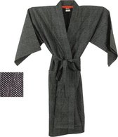 TA-HWA - Japanse Kimono - Korte Yukata - Chidori - Zwart - One Size