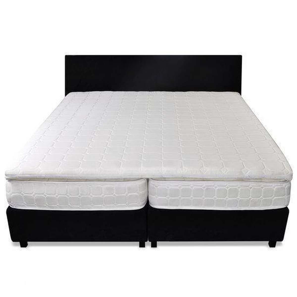 vidaXL Bed Boxspring bed 140 x 200 cm met top matras en hoofdeinde