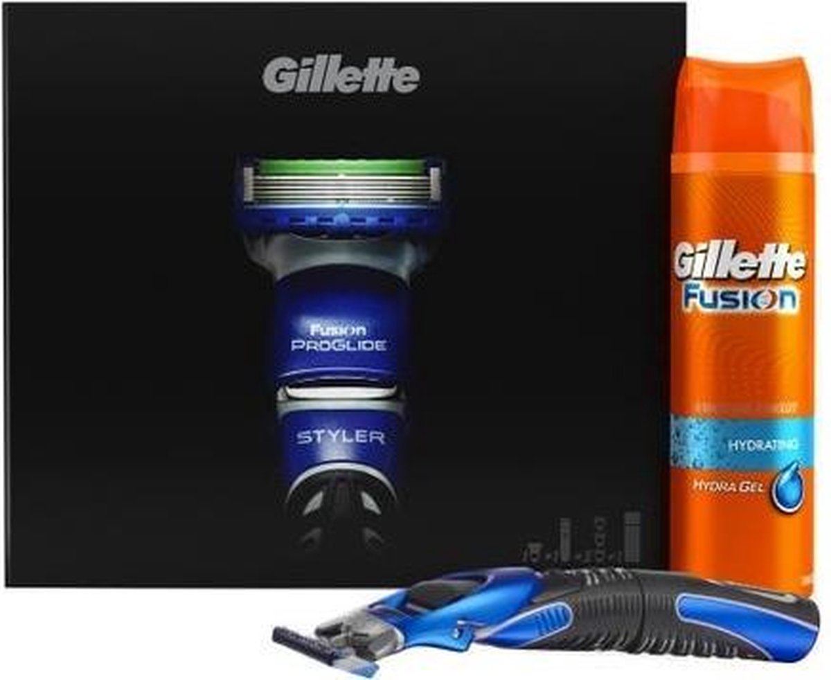 Gillette Fusion Proglide Power Giftset - Scheermes + Scheergel + Styler incl. Batterij - Gillette