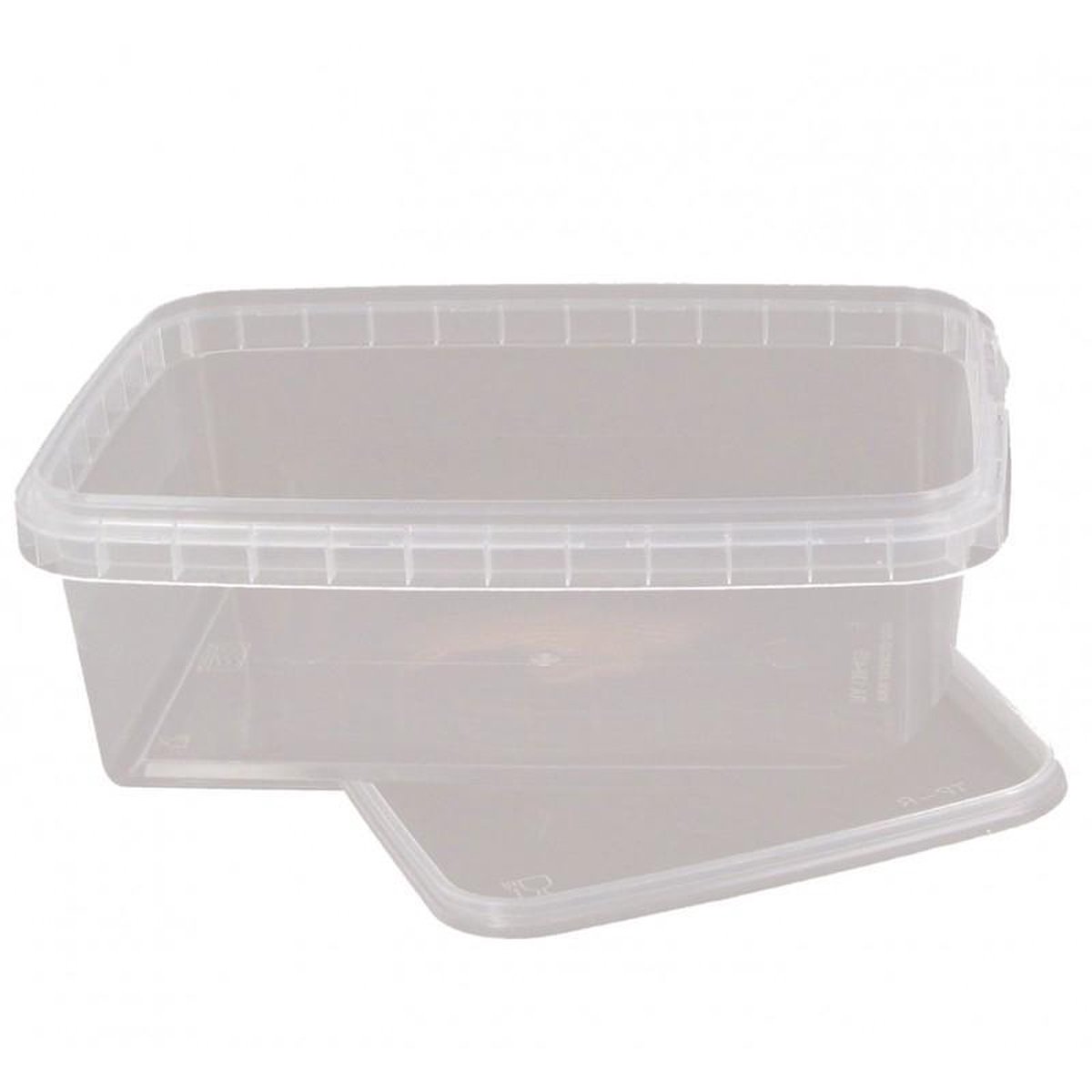 VOORDEELPAK: 5 Pakjes van Doorzichtige rechthoekige hard plastic voedsel containers, 270 cc - verpakking van 5 containers