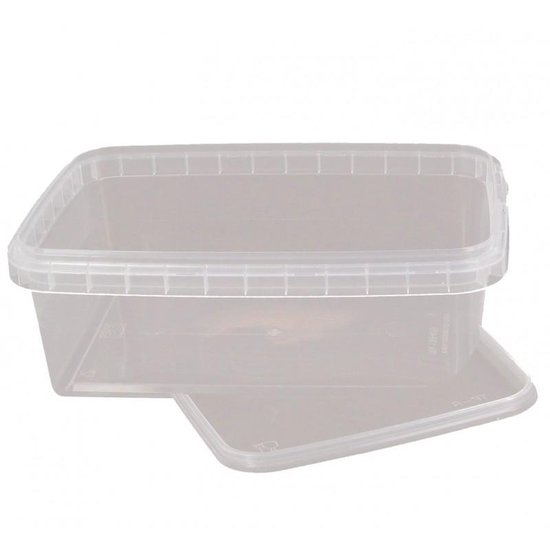 rechter server Weggelaten VOORDEELPAK: 5 Pakjes van Doorzichtige rechthoekige hard plastic voedsel  containers,... | bol.com