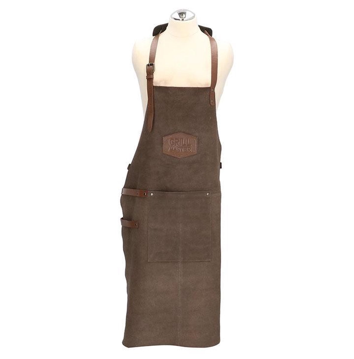 Old West BBQ Schort Barbecue Schort Leer - Bruin