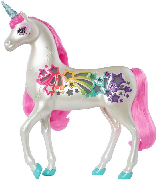 Barbie Dreamtopia Eenhoorn paard met Verlichte Sterren en Hoorn -  Barbiepaard | bol.com