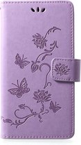 Étui pour Huawei P30 Lite - Étui pour livre de fleurs - Violet