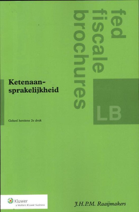 Fed's fiscale brochures - Ketenaansprakelijkheid - cover